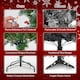 image 6 of COSTWAY 6.5FT Pre-lit Christmas Tree Artificial Hinged Xmas Tree with 909 Branch Tips