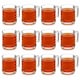 image 1 of 320ml Mugs Modern Clear Glass Tea Coffee Cups Hot Drinks Latte Glasses Set of 12