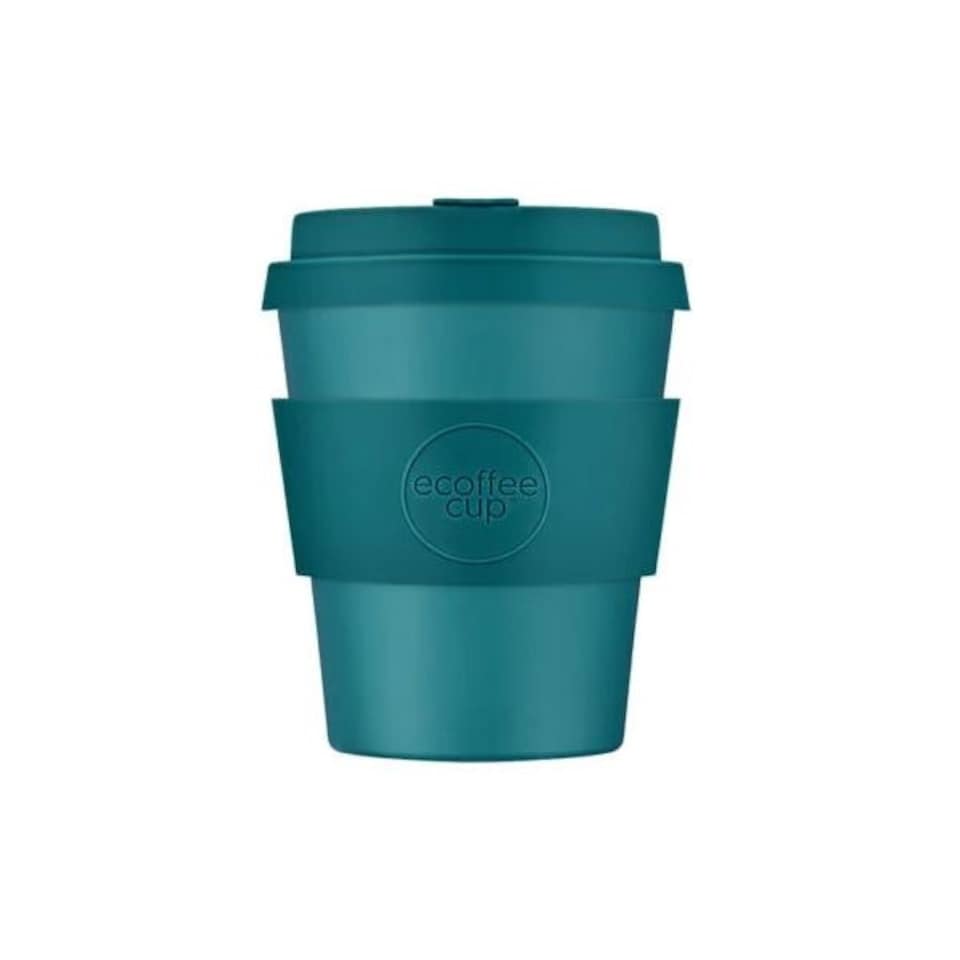 image 1 of Ecoffee Cup 8oz 240ml Reusable Eco-Friendly 100% Plant Based Coffee Cup with Silicone Lid & Sleeve - Melamine Free Travel Mug N/A | Bay Of Fires