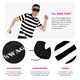 image 2 of Storybook Burglar Costume - Short Sleeve Top, Mask & Swag Bag Black | XL