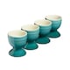 image 5 of Cooks Professional 4 Piece Egg Cup Set | Made From Durable Stoneware | Teal
