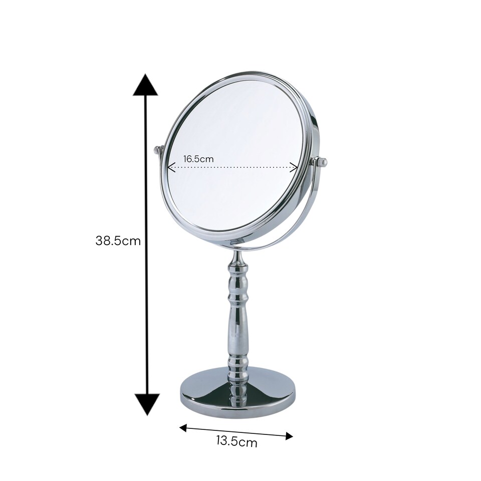 image 1 of Showerdrape Rho 5x Magnifying Chrome Makeup Vanity Mirror | Silver | 1