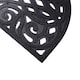 image 3 of Nicoman Victorian Style Halfmoon Rubber Outdoor Door Mat Black 75 x 44cm