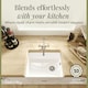 image 4 of Fireclay 595mm Single Bowl Belfast Butler Kitchen Sink with French Classic Tap and Waste by Balterley