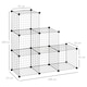 image 7 of HOMCOM DIY 6 Cube Metal Wire Rack Interlocking Storage Cabinet Organiser Display