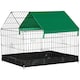 image 1 of PawHut Rabbit Cage Guinea Pig Small Animal Playpen Water Proof Roof 90x75x75 cm