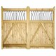 image 3 of Windsor Low Double Driveway Gate - Pressure Treated Scandinavian Redwood - W3300 x H1200 mm Brown