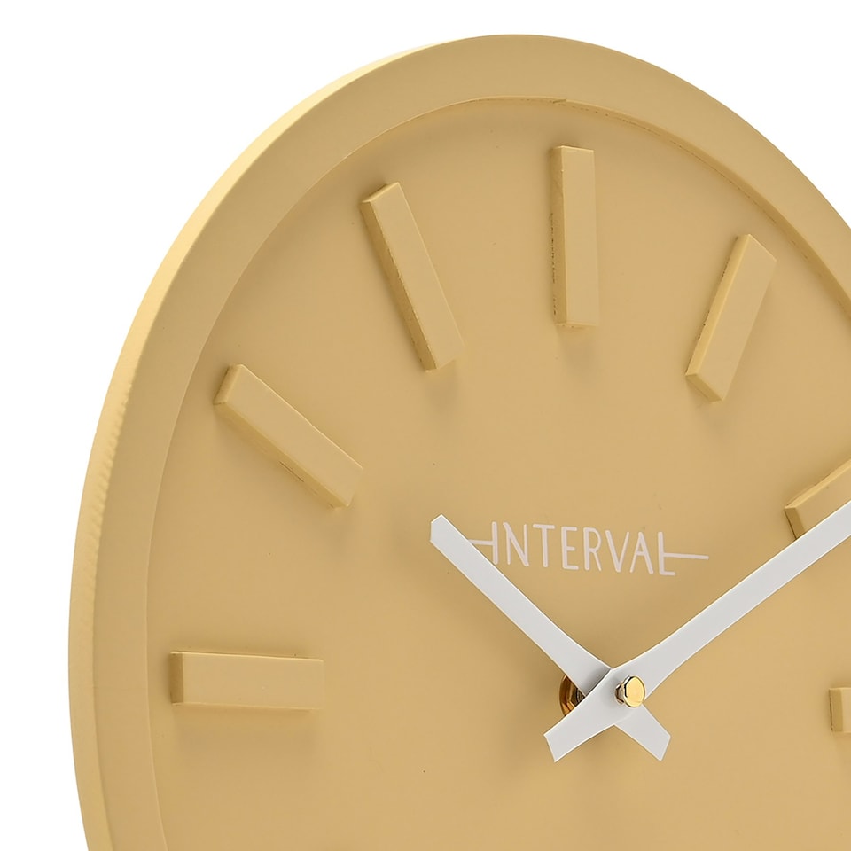 image 1 of Interval Minimalist Wall Clock 30cm - Yellow Yellow