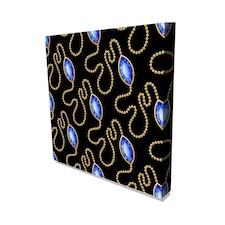 Golden chains and gemstones (Canvas Prints) 91cm x 91cm