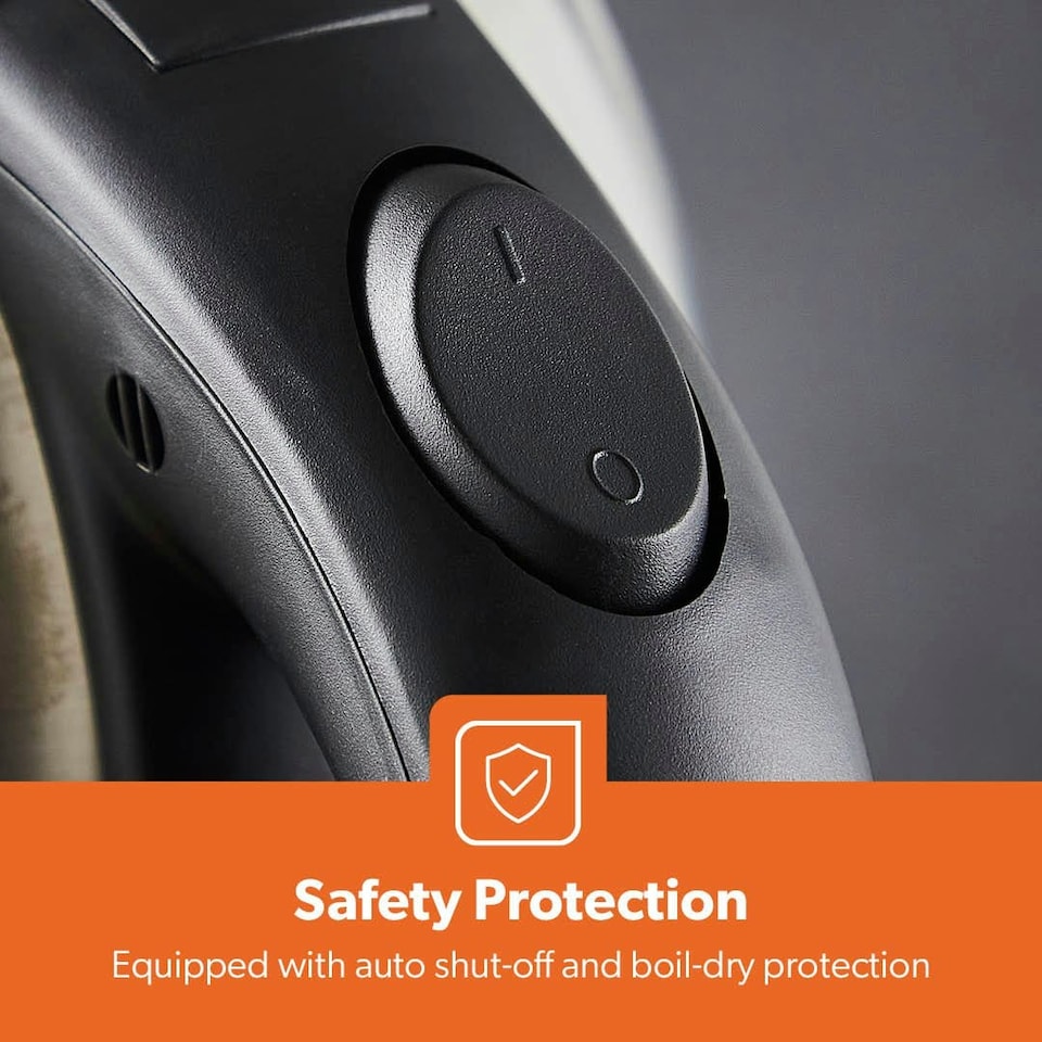 image 1 of GEEPAS Electric Kettle 2 Slice Bread Toaster & Microwave Kitchen Set | Black