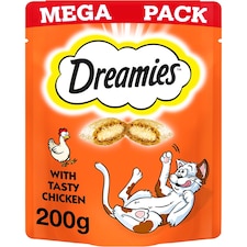 Dreamies Cat Treats With Chicken Mega Pack 200g (Pack of 6)