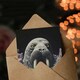 image 3 of The Walrus Cavern Surreal Alien Landscape Stars Birthday Greeting Card