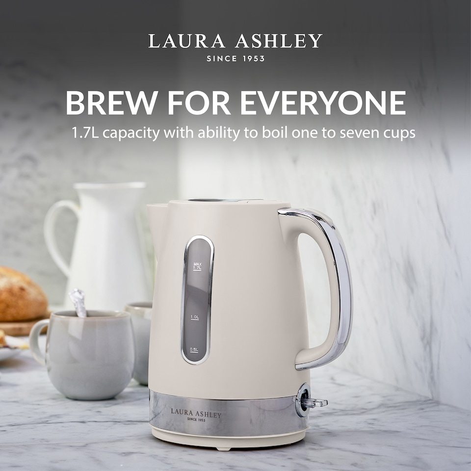 image 1 of Laura Ashley Kettle & Toaster Set Stainless Steel Bundle by VQ