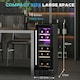 image 7 of HOMCOM 16 Bottle Dual Zone Built-in Wine Cooler Fridge with Glass Door 