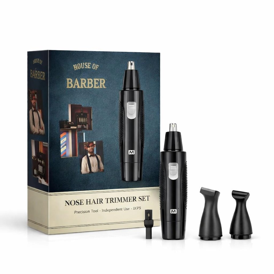 image 1 of MELISSA 3 in 1 Precision Ear Nose & Eyebrow Beard Trimmer Kit Cordless 3 Head System - Black