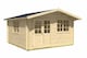 image 2 of Norderney 3-Log Cabin, Wooden Garden Room, Timber Summerhouse, Home Office - L444.6 x W480 x H256.5 cm | Brown