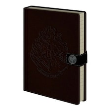 Harry Potter Premium Hogwarts Crest A5 Notebook - Brown/White - One Size