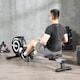 image 2 of HOMCOM Fitness Adjustable Magnetic Rowing Machine Rower with LCD Digital Monitor