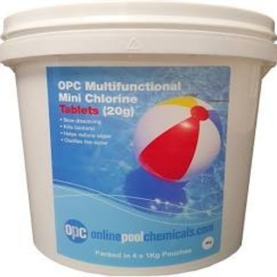 image 1 of OPC Multifunctional Mini Chlorine Tablets (20g) 4Kg (packed in 4 x 1Kg pouches)