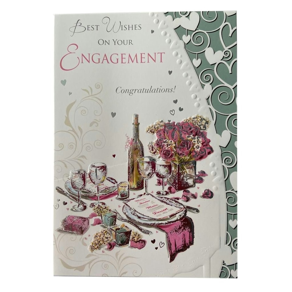 image 1 of Best Wishes Engagement Celebrity Styled Congratulations Card