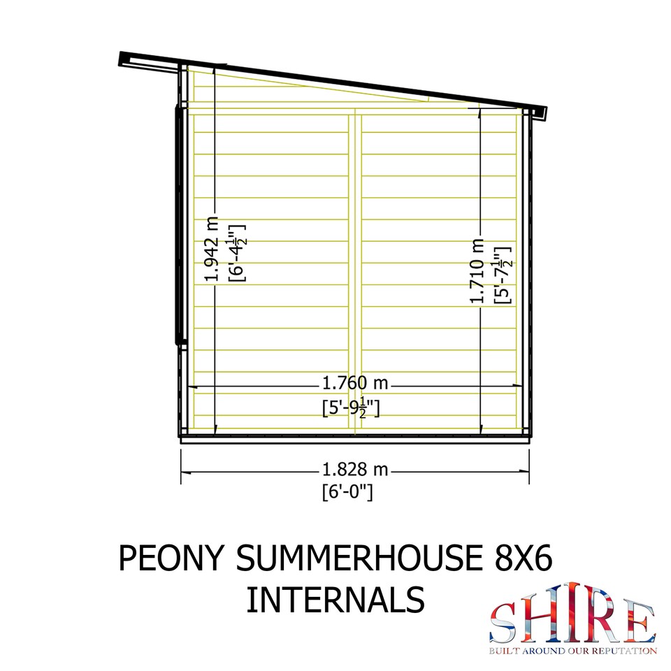 image 1 of Peony 8x6 Pent Summerhouse