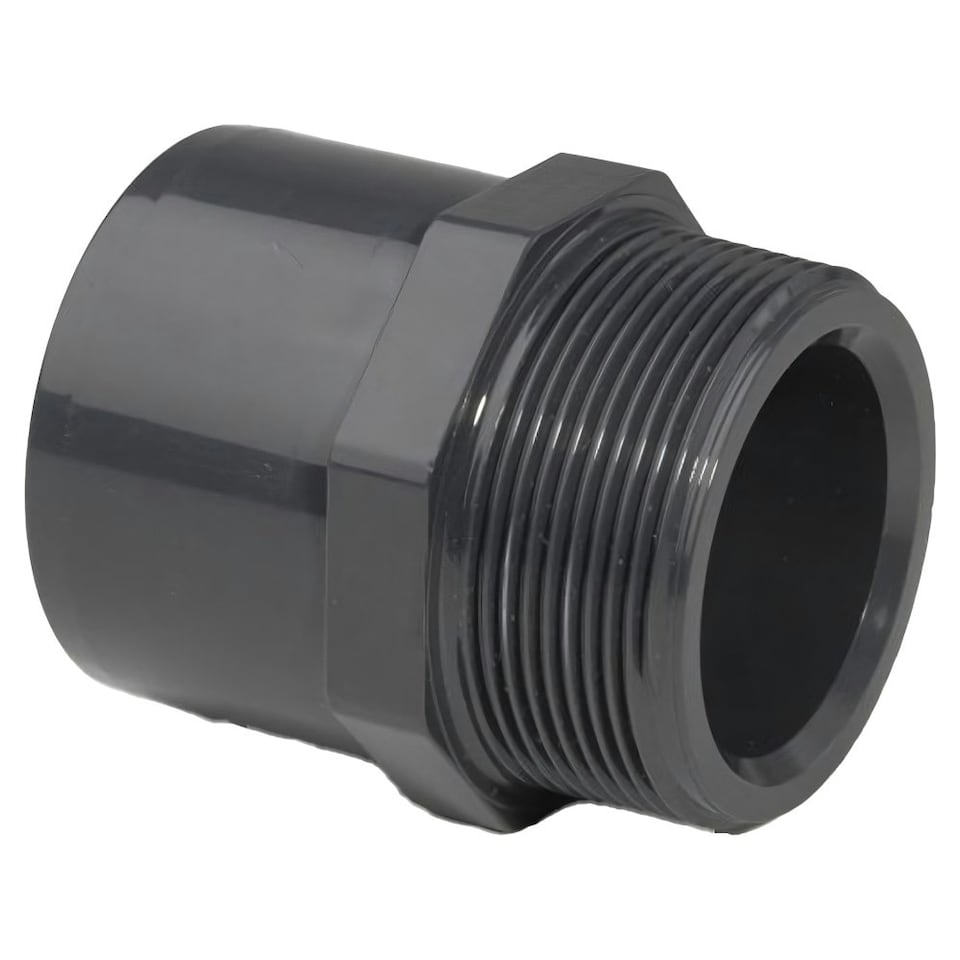 2.5in Grey PVC Adaptor MP MT 9 bar