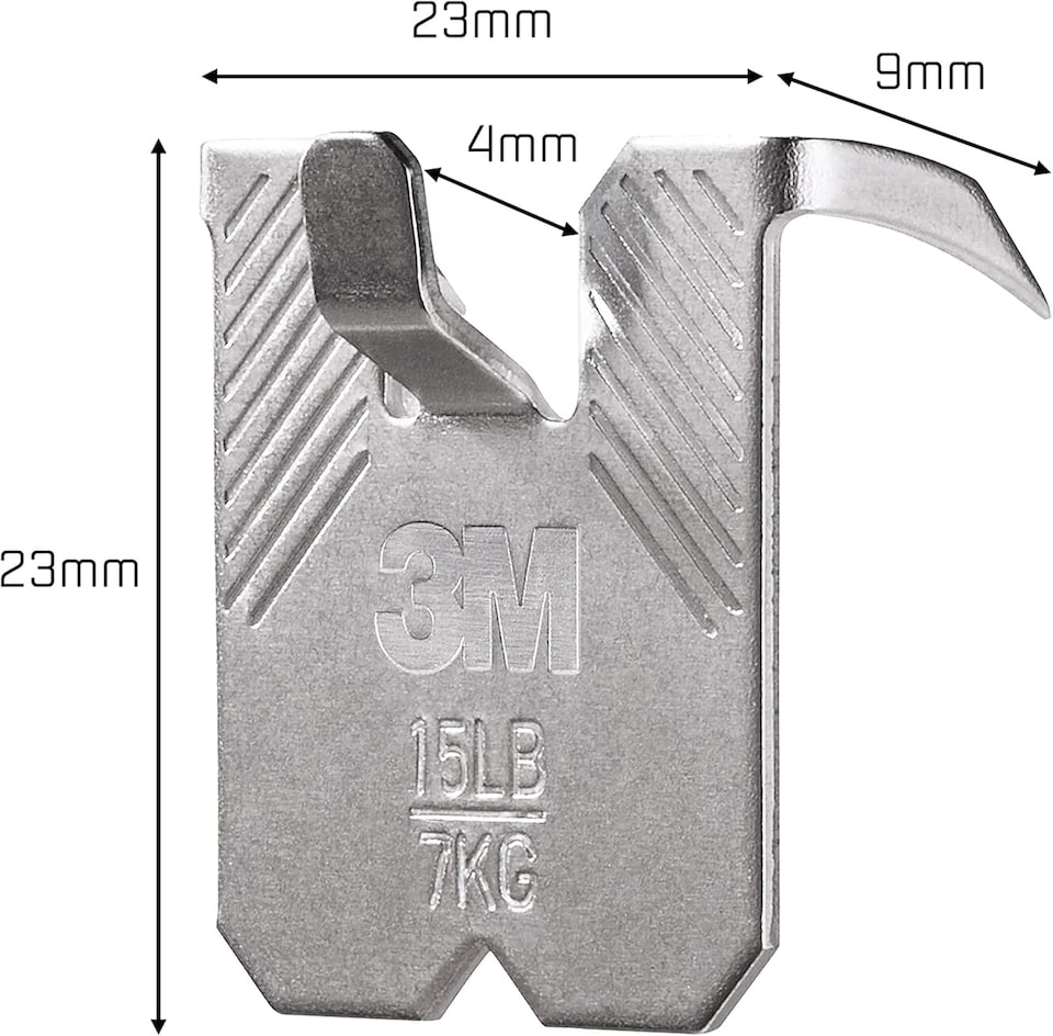 image 1 of 3M CLAW Drywall Picture Hanger 4 Pack, 7kg Capacity
