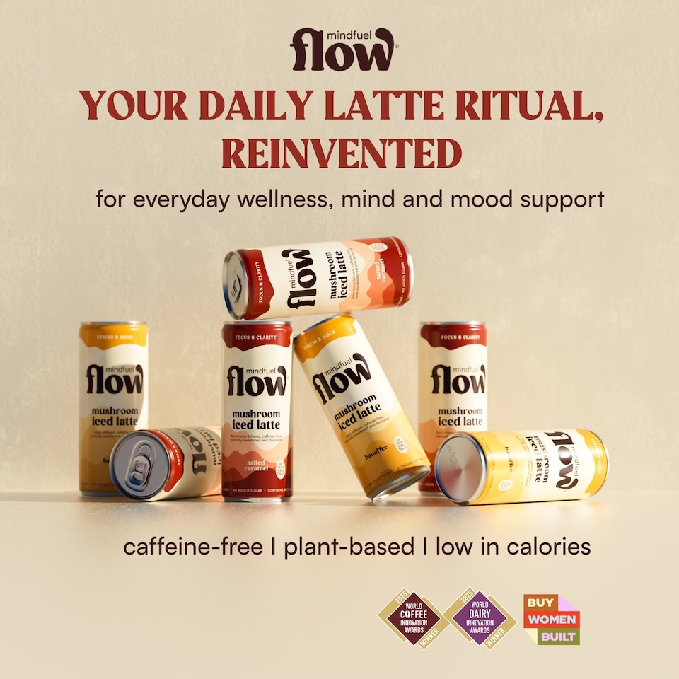 image 1 of Mindfuel Flow Perform - Lion's Mane Oat Latte Salted Caramel 12 x 250ml