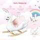 image 4 of HOMCOM Kids Rocking Horse Ride On Swan Toy w/ Music Safety Seat for Toddler