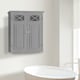 image 2 of Teamson Home Bathroom Wall Cabinet With Two Doors Grey Dawson