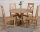 image 3 of Oregon Round Oak Dining Table and 4 Berkeley Chairs | Brown | Brown