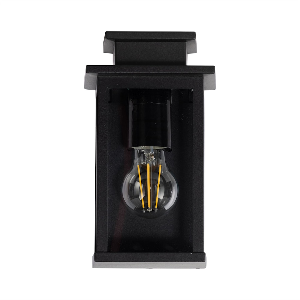 image 1 of Set of 2 Cotswold - Black Traditional Flush Outdoor Wall Lights