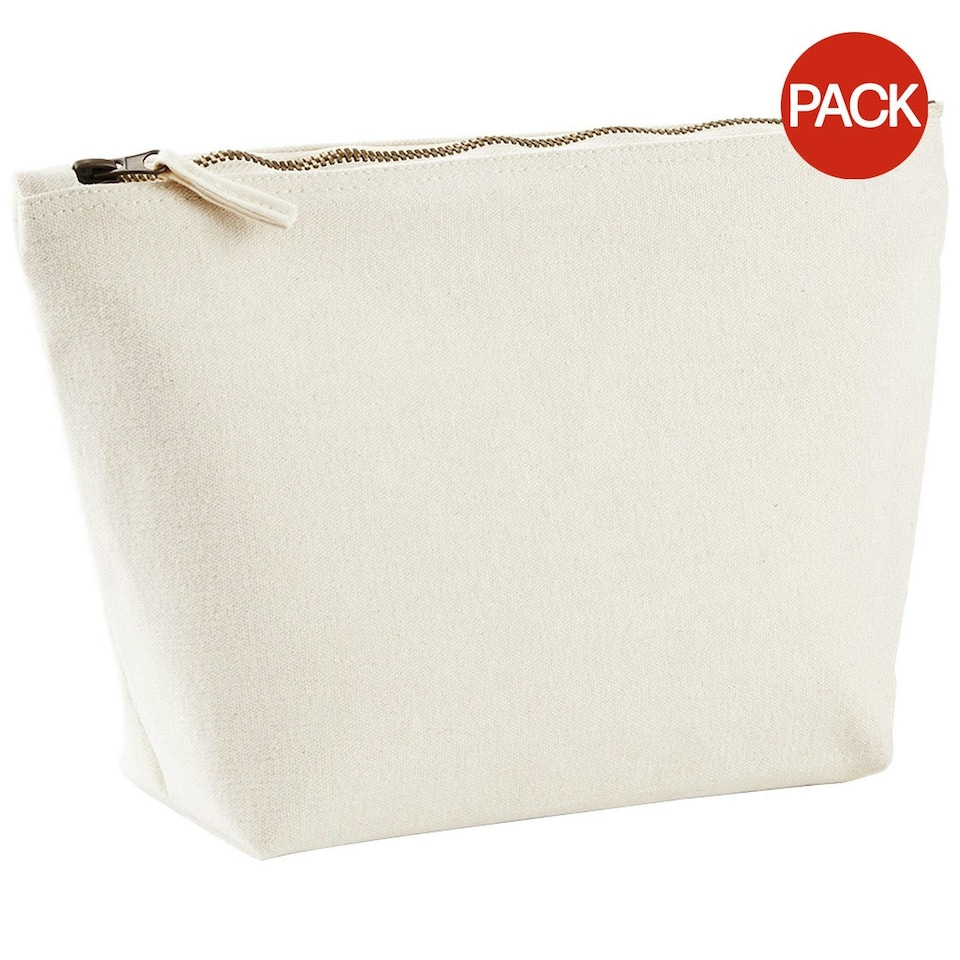 image 1 of Westford Mill Canvas Accessory Bag (Pack of 2) - Natural - M | Cream
