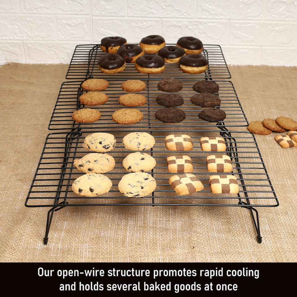 image 1 of Buckingham 3 Tier Stackable Cooling Rack System - Black