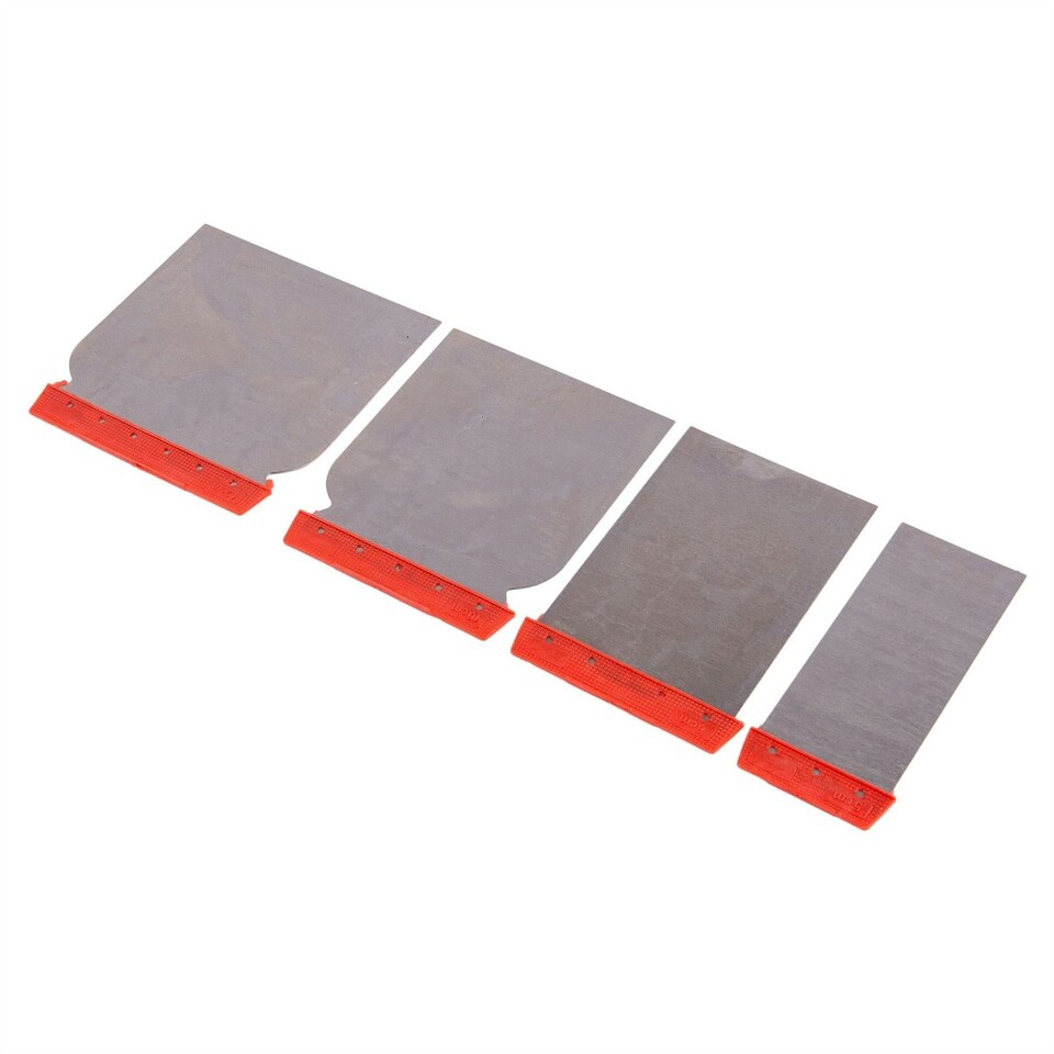 Blackspur 4pc Steel Filling Knife Set - 4 Sizes - Red