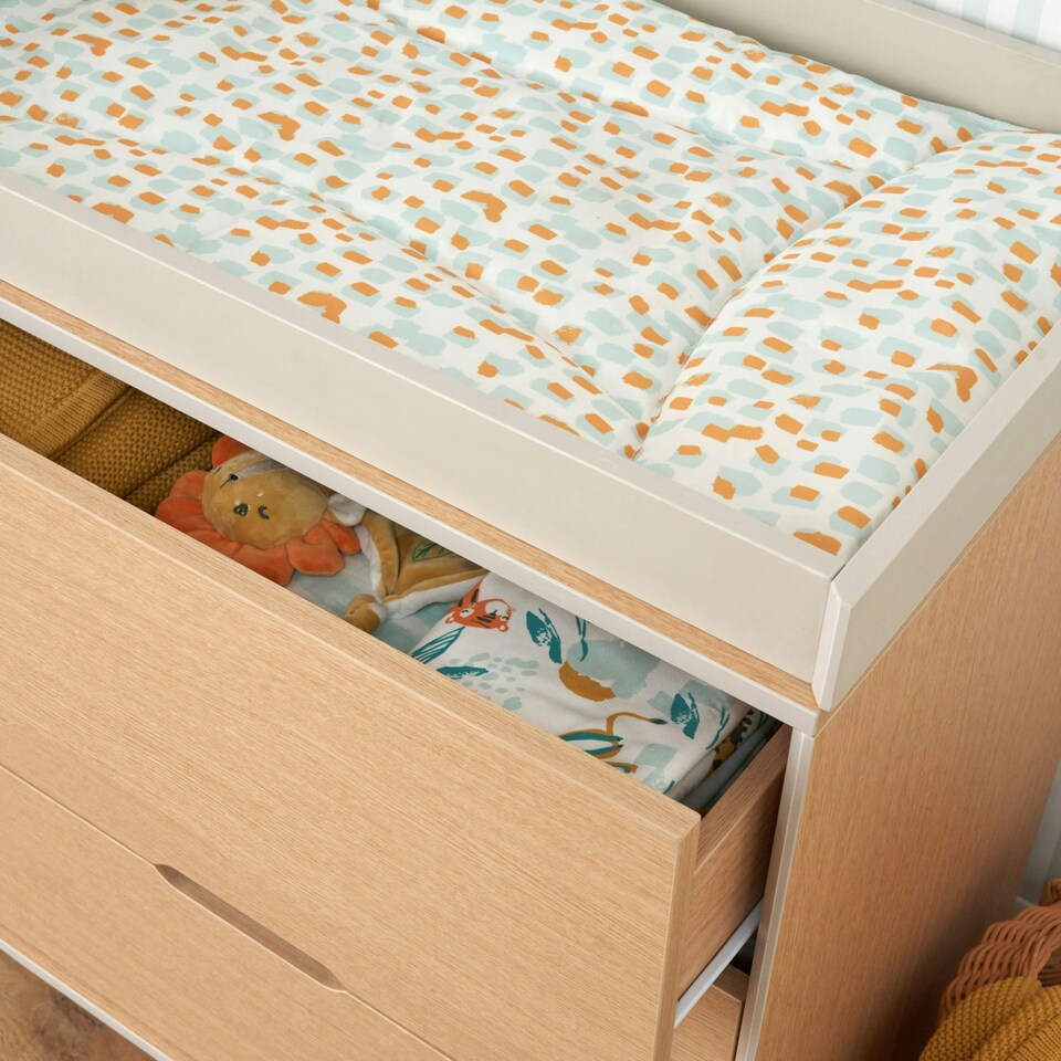 image 1 of Tutti Bambini Fika Chest Changer - Light Oak/White Sand