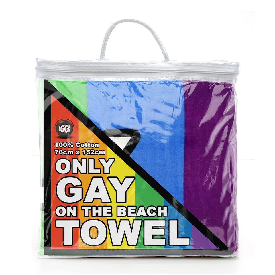 image 1 of IGGI Only Gay On The Beach Towel Pool Sun Lounger Bed Bath