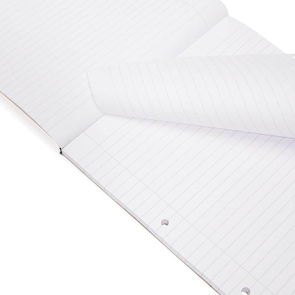 image 1 of Rhino 160 Page 8mm Lined Hole Punched Refill Pad White A4 10 Pack