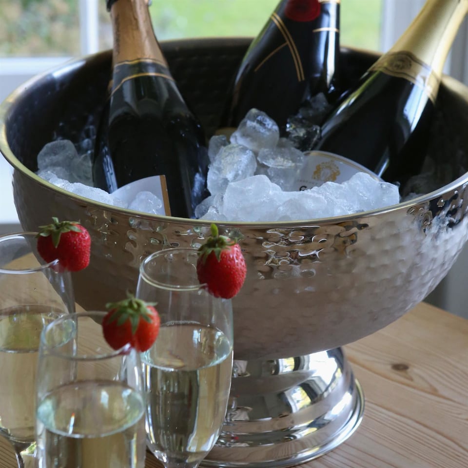 image 1 of Rink Drink Stainless Steel Champagne Ice Bucket - 35cm - Hammered