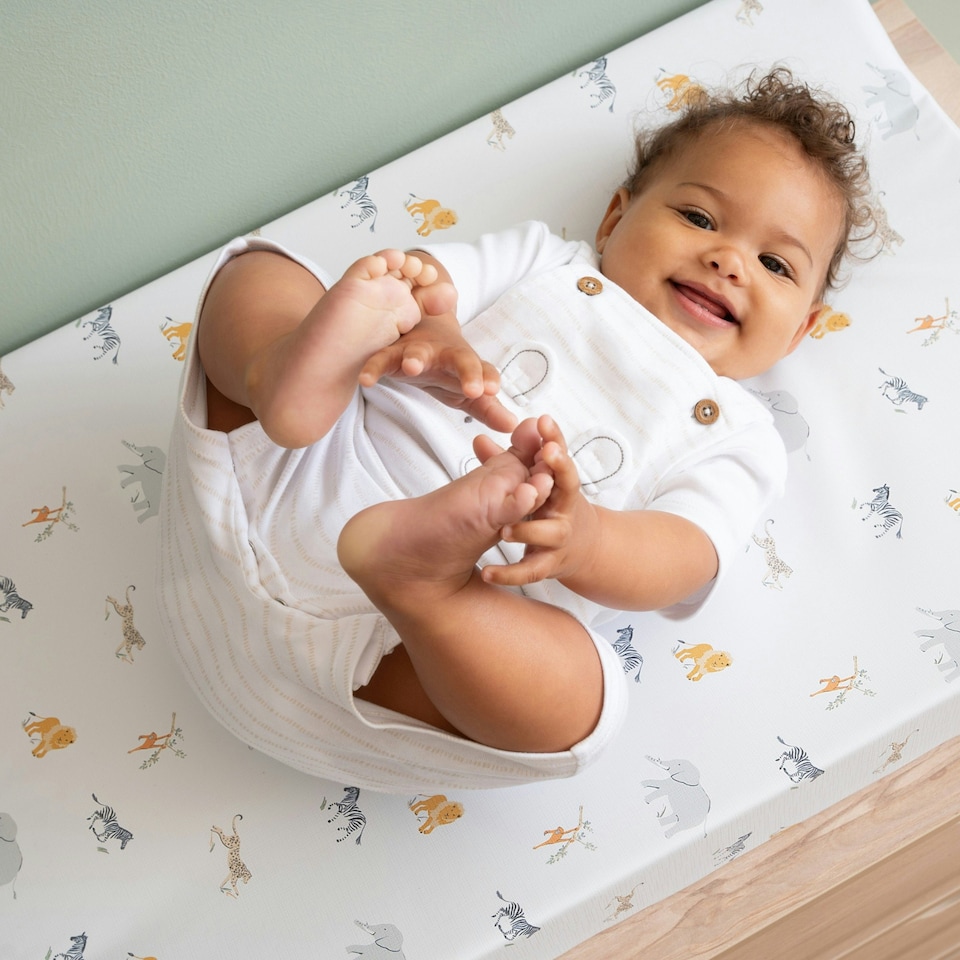 image 1 of Clair de Lune Jungle Dream Changing Mat Anti-Roll Wedge