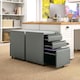image 8 of Vinsetto 3-Drawer Filing Cabinet, Mobile Metal File Cabinet with Lock and 5 Wheels for A4 Legal Letter Sized Hanging File Folders, Under Desk Drawers, Pre-Assembled Body, 39 x 48 x 60 cm, Grey