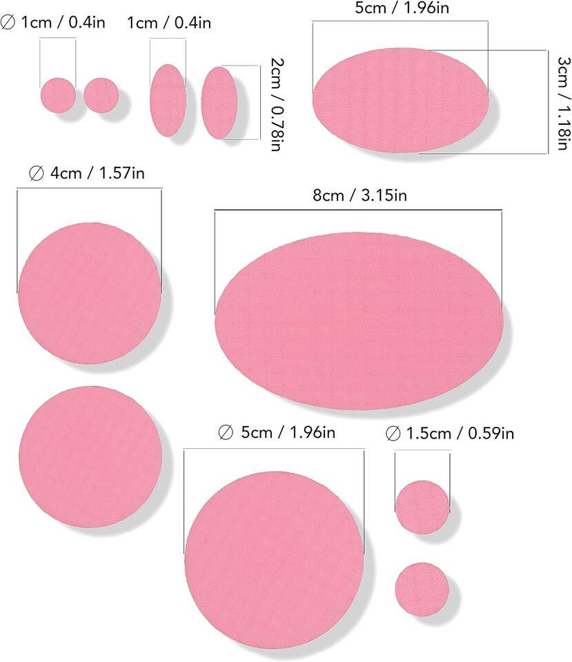 image 1 of aZengear Repair Patches for Jackets, Tent, Shoe, Gear - Waterproof, Self-Adhesive, Tear-Cold-Heat-Resistant (11 Pieces, Pink)