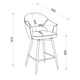 image 6 of Bentley Designs - Sterling 180° Return Swivel Barstool With Black Sand Powder Coated Legs - Green Fabric (Single)