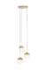 image 1 of Interiors by Premier Revive Gold Finish 3 Bulb Pendant Light