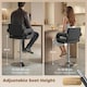 image 5 of HOMCOM Bar Stools Adjustable Swivel with Armrest Set of 2 Black