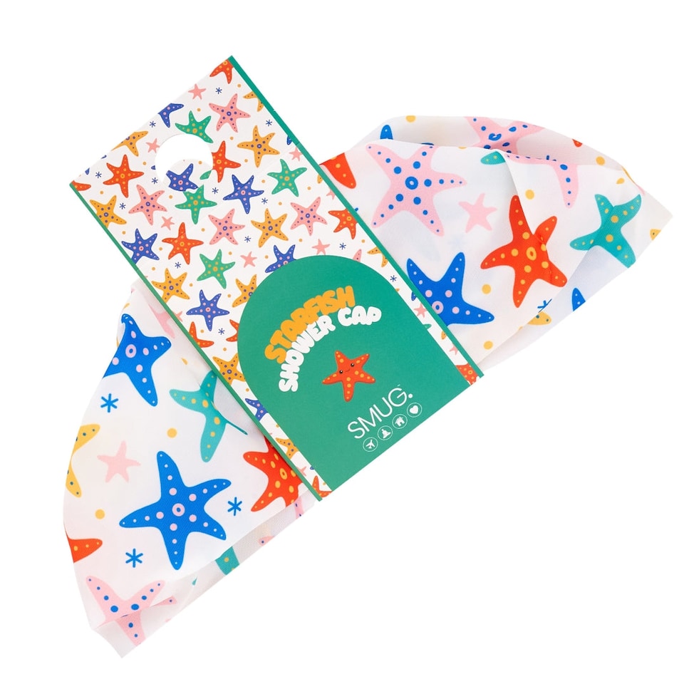image 1 of SMUG Shower Cap - Starfish Print