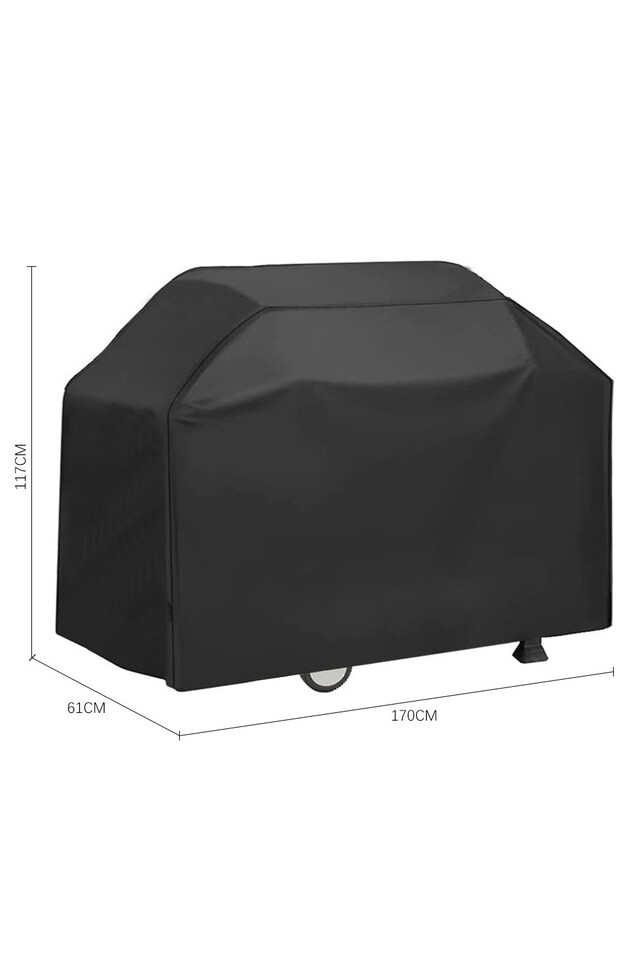 image 1 of Living and Home Outdoor Patio Waterproof Grill Cover - Black 170 W x 61 D x 117 Hcm