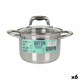 image 1 of Pot with Glass Lid Quttin Caesar Steel ø 18 x 12,5 cm (6 Units) N/A