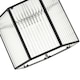 image 3 of Vintage Industrial Lantern Pendant Shade in Black with Ribbed Glass Black