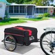 image 2 of HOMCOM Two-Wheel Bicycle Large Cargo Wagon Trailer with Folding Storage